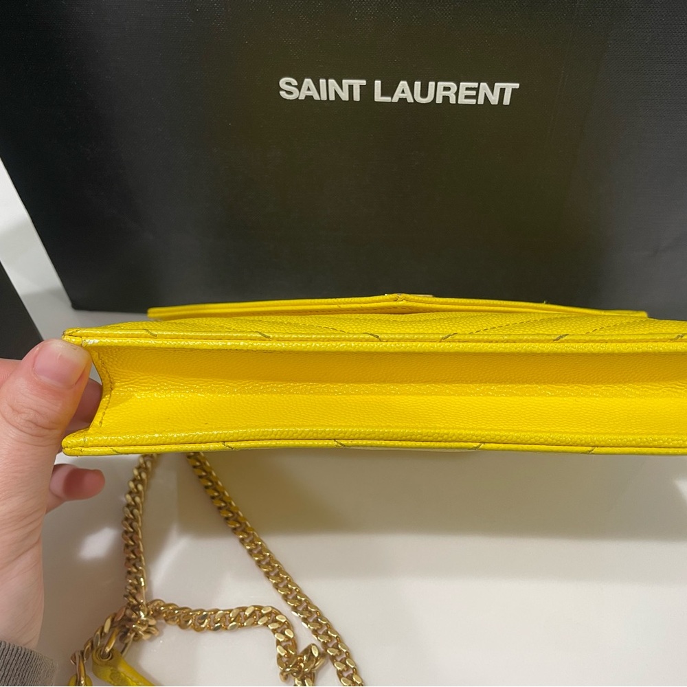 Saint Laurent Yellow Chain Bag